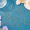 DIY Heart Triangle Teardrop Brass Dangle Earring Making Kits DIY-TA0012-94-5