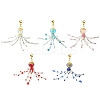 Octopus Glass Beaded Pendant Decorations HJEW-MZ00030-1