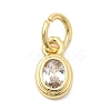Brass Cubic Zirconia Charms KK-G554-02A-01-1