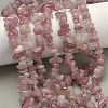 Chip Natural Madagascar Rose Quartz Bead Strands G-M344-50A-1
