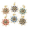 Brass Micro Pave Cubic Zirconia Pendants KK-S525-06G-1