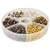 Multicolor Iron Round Spacer Beads with Box for Jewelry Making 7~8x3.6~4x3mm IFIN-PH0001-07-NF-6