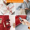3Pcs Glass Pearl & Resin & Alloy Glass Keychains KEYC-YW00227-01-6