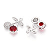 Brass Micro Pave Cubic Zirconia Pendants KK-T074-71P-02-2