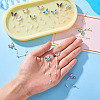 14Pcs 7 Colors Butterfly Alloy Glass Charms Nail Art Decoration MRMJ-TA0001-40-5