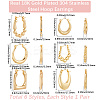 6 Pairs 6 Style304 Stainless Steel Hoop Earrings for Women EJEW-BBC0001-95-2