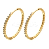 Rack Plating Brass Micro Pave Clear Cubic Zirconia Hoop Earrings for Women EJEW-C125-17B-G-4