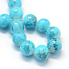 Baking Paint Glass Round Bead Strands DGLA-Q019-8mm-76-2