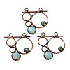 Natural Amazonite & Green Aventurine Big Pendants G-A227-02R-1