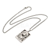Non-Tarnish 304 Stainless Steel Tarot Pendant Necklaces NJEW-A026-01P-04-3