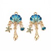 Alloy Enamel Pendants X-ENAM-S126-118B-NR-2