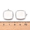 304 Stainless Steel Pendant Cabochon Settings STAS-T067-14P-3