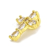 Rack Plating Brass Micro Pave Cubic Zirconia Pendants KK-C074-25G-01-2
