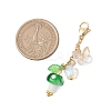 Mushroom Handmade Lampwork Pendant Decorations HJEW-JM02657-3