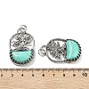 Synthetic Turquoise Bag Pendants G-Q163-06AS-01-3