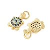 Brass Micro Pave Cubic Zirconia Charms KK-U056-44G-2