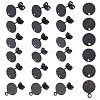 Unicraftale 24Pcs 6 Style Flat Round with Textured 304 Stainless Steel Stud Earring Findings STAS-UN0027-38-1