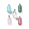 Natural & Synthetic Mixed Gemstone Pointed Pendants G-E596-02P-1
