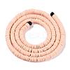 Flat Round Handmade Polymer Clay Beads CLAY-R067-6.0mm-13-3