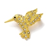 Woodpecker Golden Zinc Alloy Enamel Pin JEWB-D068-02G-01-1