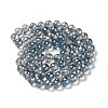 Faceted(128 Facets) Electroplated Glass Beads Strands GLAA-H023-01-4