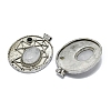 Natural Quartz Crystal Rock Crystal Oval Pendants G-Q165-03AS-04-2