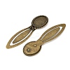 Vintage Tibetan Style Alloy Bookmarks Cabochon Settings X-TIBE-Q032-27AB-NR-1