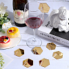 Acrylic Mirror Wine Glass Charms AJEW-SC0002-53C-01-4