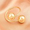 Brass Cuff Rings for Women RJEW-Z113-18G-4