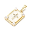 Brass Micro Pave Cubic Zirconia Pendants LS-KK-H255-07G-01-2
