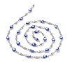 Enamel Hamsa Hand with Evil Eye Link Chains CHS-G023-02P-01-3