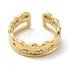 304 Stainless Steel Oval Open Cuff Ring for Women RJEW-I098-16G-2