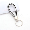 Handwoven Imitation Leather Keychain PW-WG34868-02-1