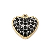 304 Stainless Steel Micro Pave Cubic Zirconia Charms STAS-I356-04G-06-1