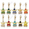 20Pcs 10 Colors Angel Glass Pendant Decorations HJEW-SZ00034-1