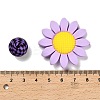 23Pcs Sunflower & Round Silicone Focal Beads SIL-L005-01C-4