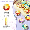 20Pcs 5 Colors Flower Food Grade Eco-Friendly Silicone Focal Beads SIL-CJ0002-28-2