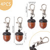 Wood Acorn Pendant Decoration HJEW-CA00008-2