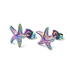 Ion Plating(IP) 304 Stainless Steel Starfish Stud Earrings for Women EJEW-I285-06MC-1