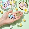 60Pcs 2 Styles Opaque Acrylic Beads SACR-CJ0001-86-4