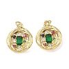 Brass Micro Pave Cubic Zirconia Pendants KK-F930-24B-G-1