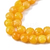 Natural White Jade Dyed Beads Strands G-C179-A44-03-4