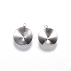 Non-Tarnish 201 Stainless Steel Pendant Rhinestone Settings X-STAS-N0014-04P-1