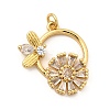 Brass Micro Pave Cubic Zirconia Pendants KK-I360-040G-1