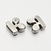 Letter Slider Beads for Watch Band Bracelet Making ALRI-O012-K-NR-1