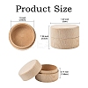 1Pc Round Beechwood Jewelry Storage Gift Box with Lid CON-YW0001-85-2
