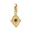 Oval 304 Stainless Steel Glass Pendant Decorations HJEW-D301-01A-G-1