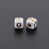 Opaque White Acrylic Beads MACR-Q242-010O-2