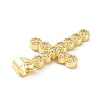 Brass Cubic Zirconia Pendant ZIRC-C021-39G-3