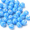 Opaque Striped Acrylic Beads MACR-S373-27D-09-3